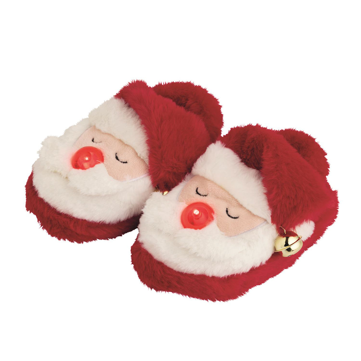 Light-Up Santa Christmas Slippers by Mud Pie