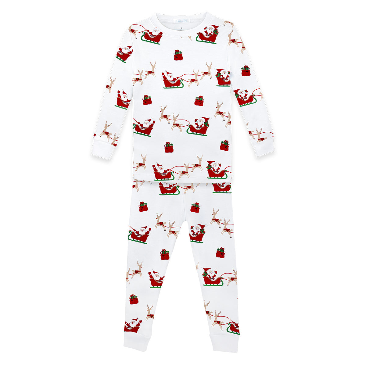 Santa's Sleigh Two-Piece Pajama by LydaBaby