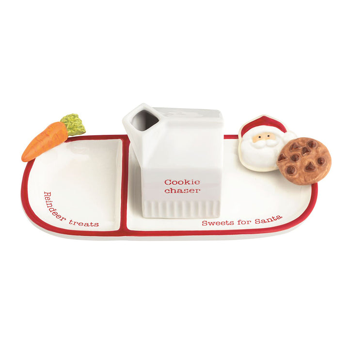 Santa Sweets & Reindeer Treats Plate Set by Mud Pie