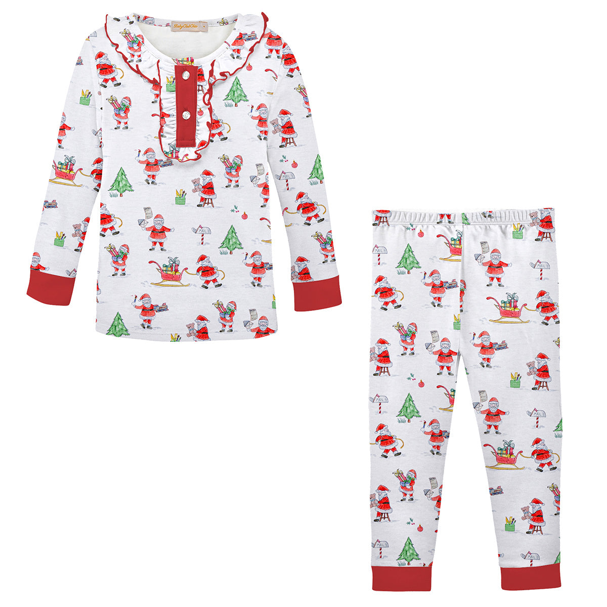 Santa's Workshop Girl's Pajama Set by Baby Club Chic