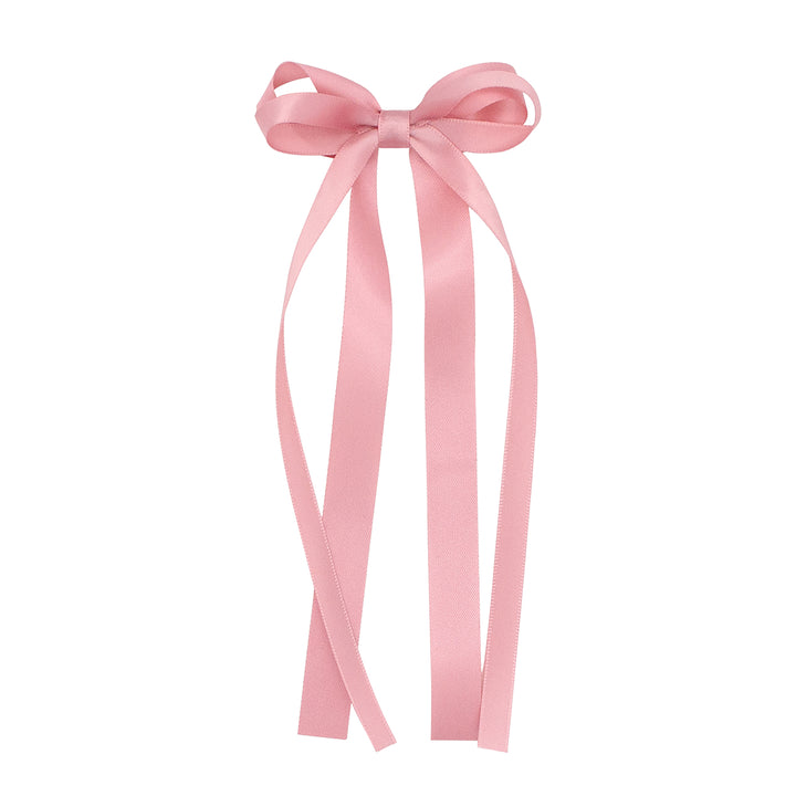 Mauve Mini Satin Double-Loop Streamer Bow by Wee Ones