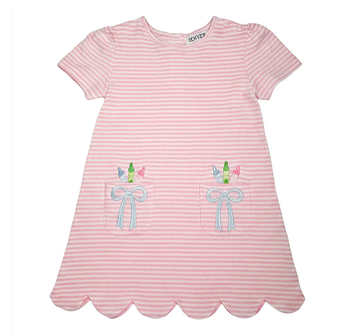 Back-to-School Dress with Crayons in Pockets by Ishtex