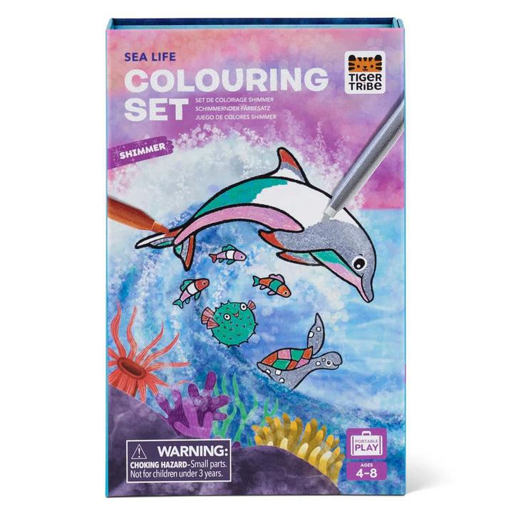 Sea Life Shimmer Coloring Set by Tiger Tribe