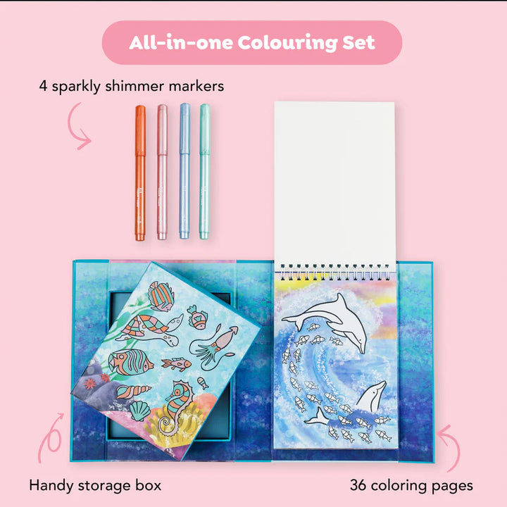 Sea Life Shimmer Coloring Set by Tiger Tribe