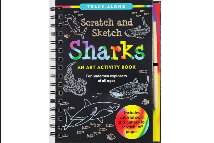 Scratch & Sketch Art Activity Book - Sharks