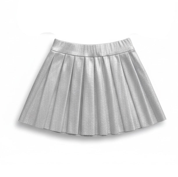 Silver Shimmer Pleated Skort by ML KIds