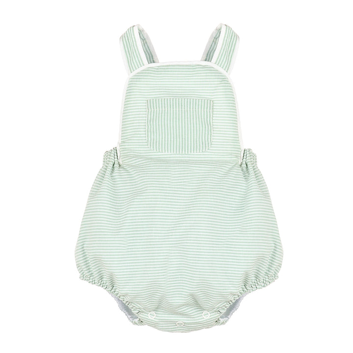 Sophie & Lucas Green Stripe Overall