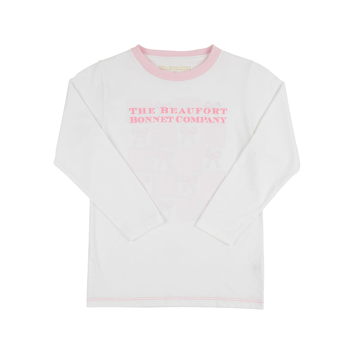 Pink Bows Checkerboard Sir Proper's Tee by The Beaufort Bonnet Company