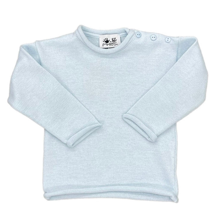 Sky Blue Roll-Neck Sweater by Fingerprints New York