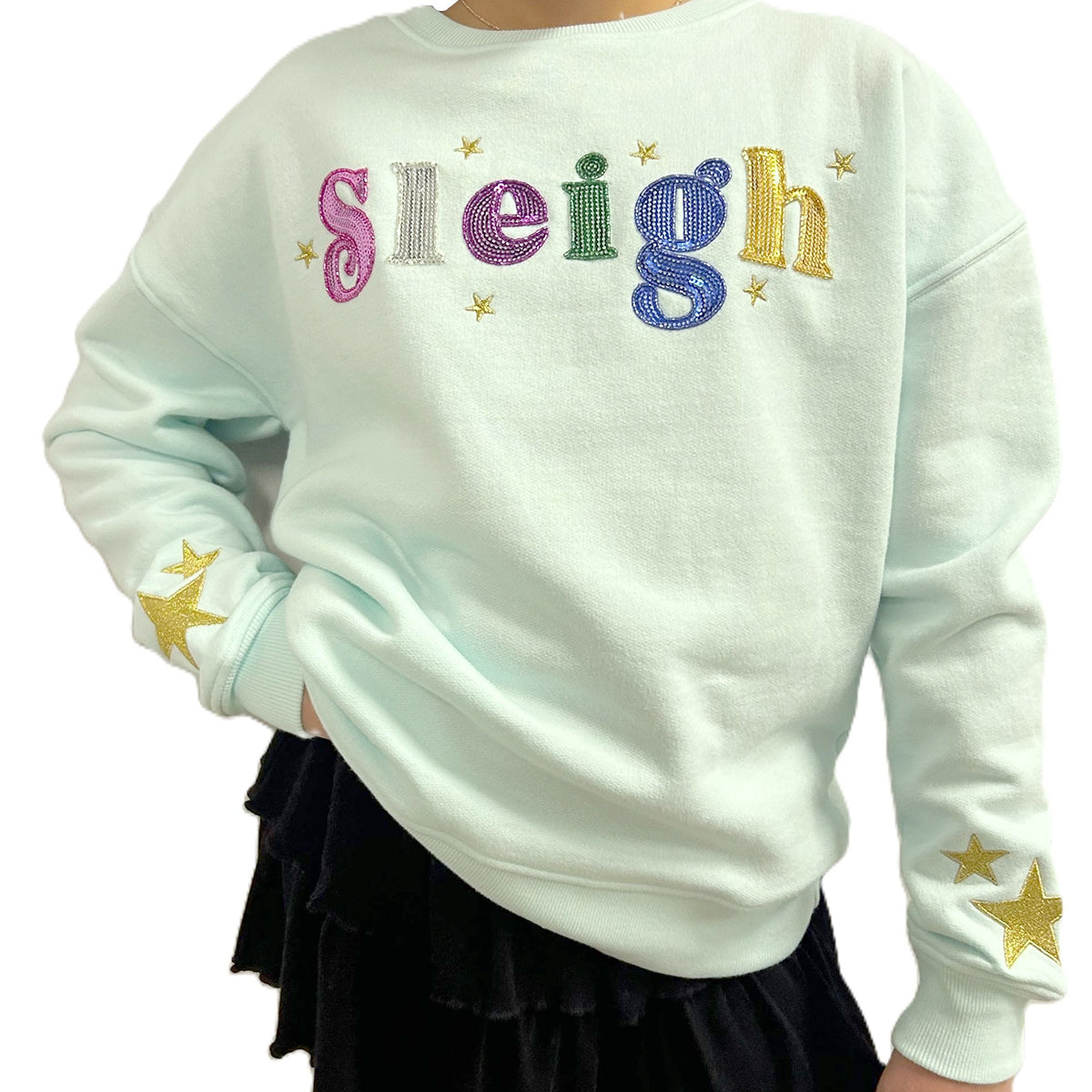 Sequins Sleigh Sweatshirt by Paper Flower