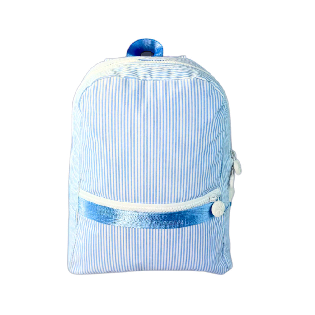 Baby Blue Stripe SMALL Glossy Backpack by Mint Sweet Little Things