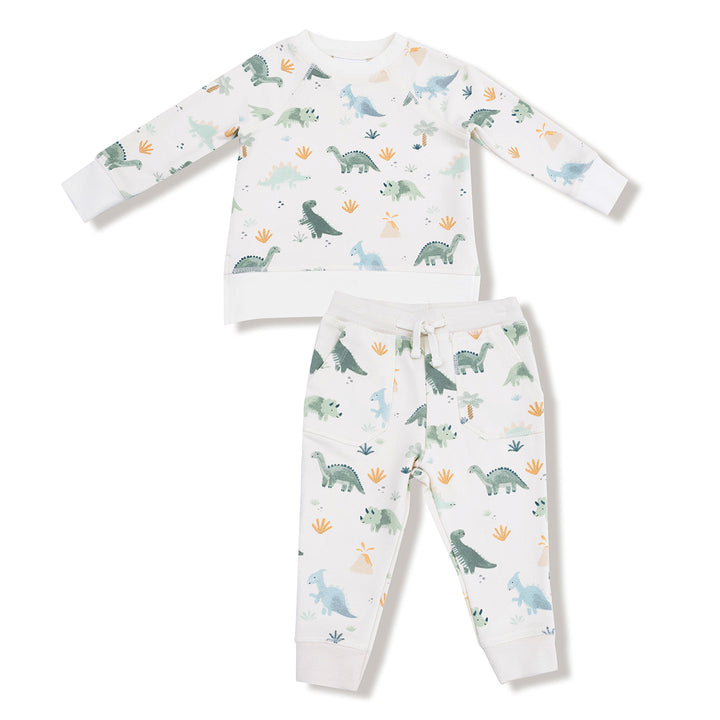 Soft Dinos Raglan Sweatshirt and Jogger Set by Angel Dear