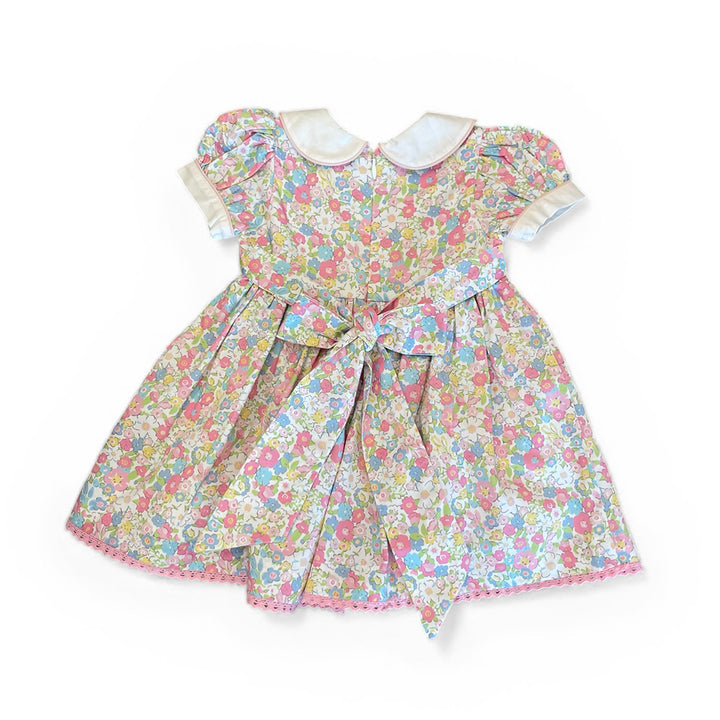 Spring Flower Peter Pan Collar Dress by Cotton Kids