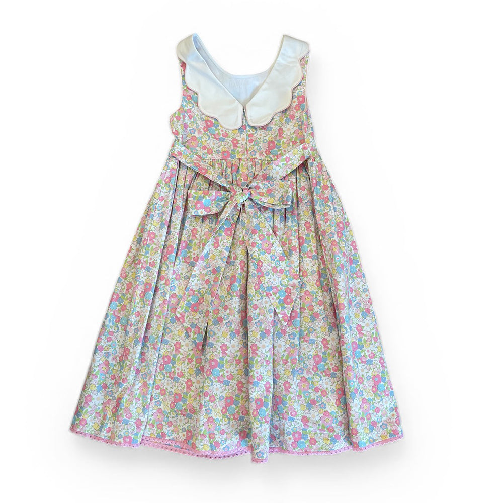 Spring Flower Scallop Collar Dress by Cotton Kids