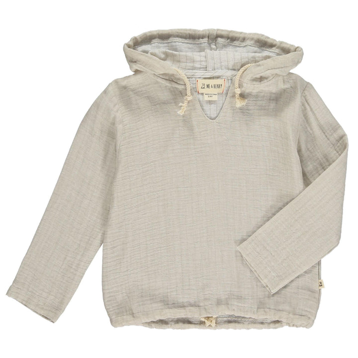 Me & Henry St. Ives Gauze Hooded Stone Top
