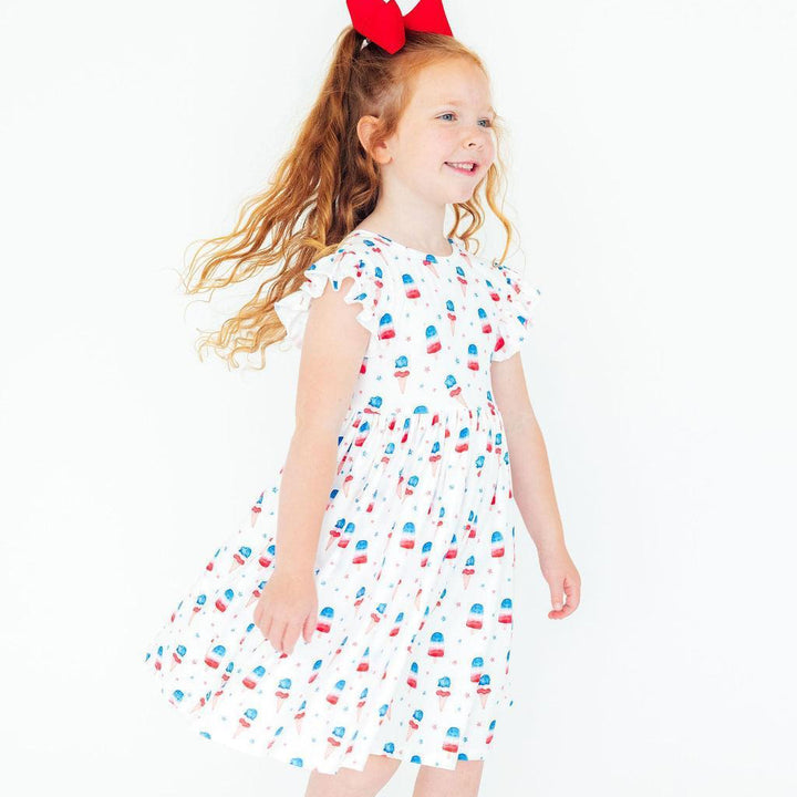 Summer Sweets Flutter Sleeve Twirl Dress by Mila & Rose