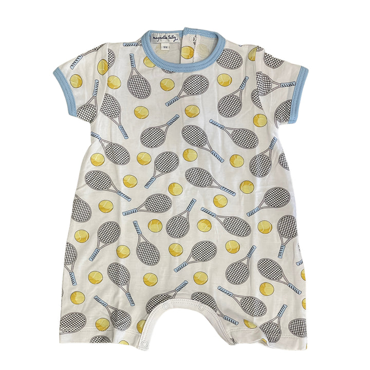 Magnolia Baby Tennis Anyone? Blue Playsuit
