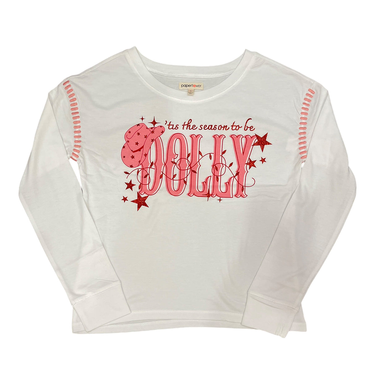 Christmas Tis the Season to be Dolly Top by Paper Flower
