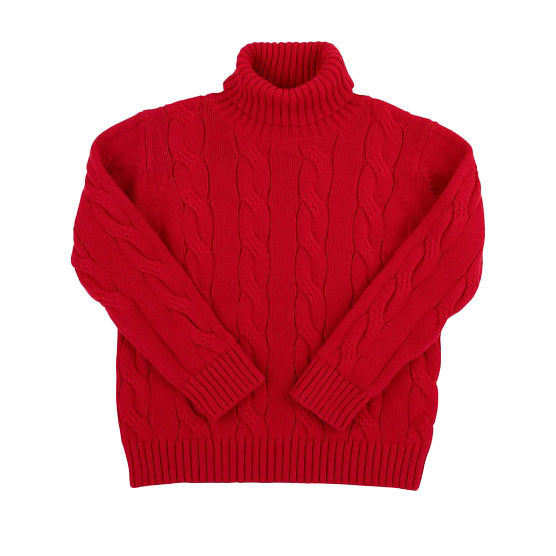 Richmond Red Townsend Turtelneck Sweater by The Beaufort Bonnet Company