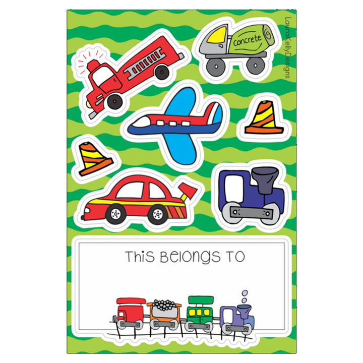 Transportation Vinyl Sticker Pack by Laura Kelly Designs