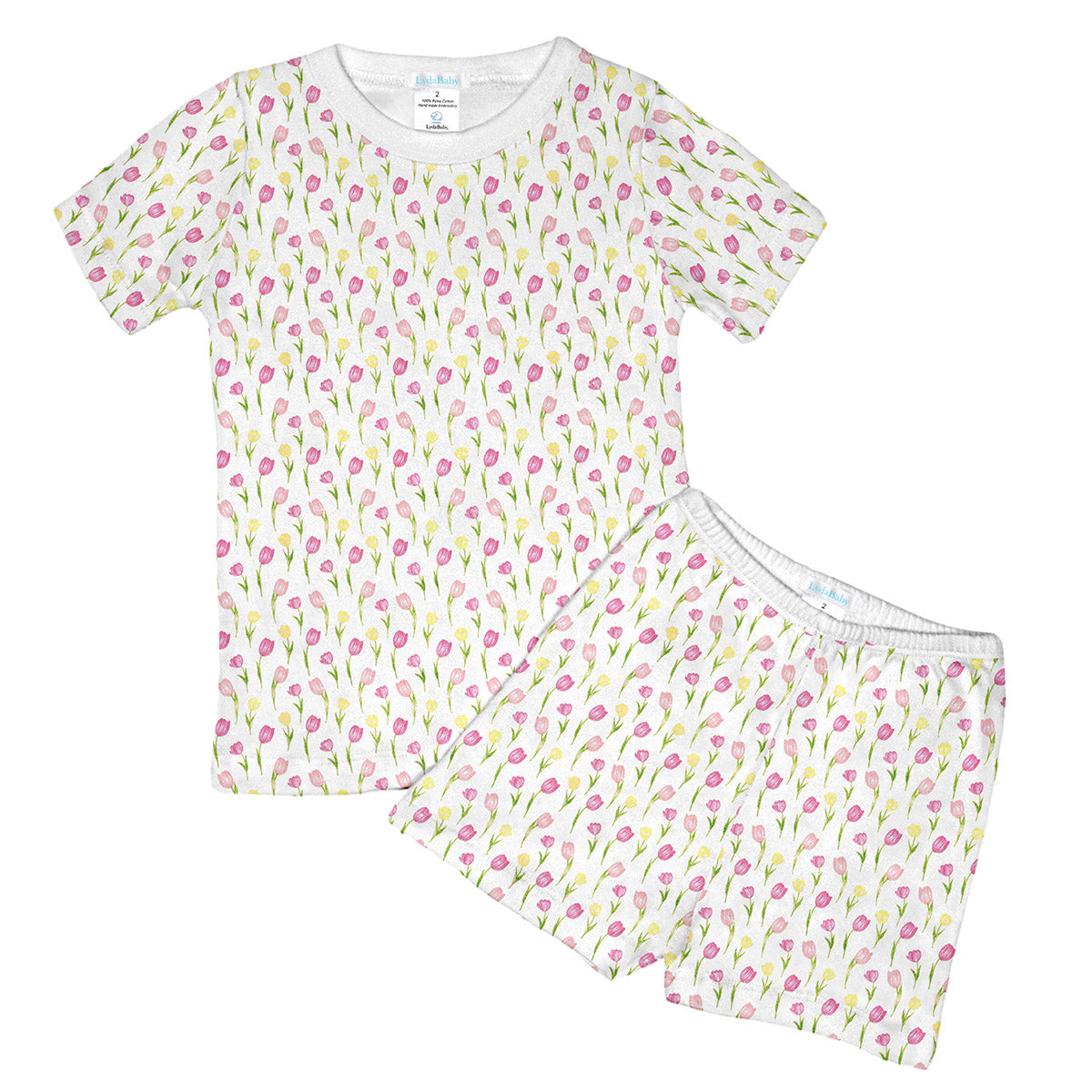 Tulip Fields 2-Piece Pajama Set by Lyda Baby