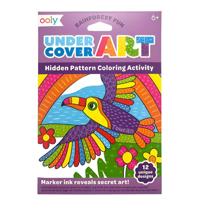 Ooly Undercover Art Hidden Patterns Coloring Activity - Rainforest Fun
