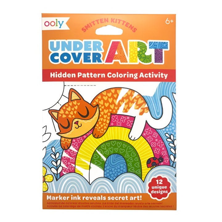 Ooly Undercover Art Hidden Patterns Coloring Activity - Smitten Kittens