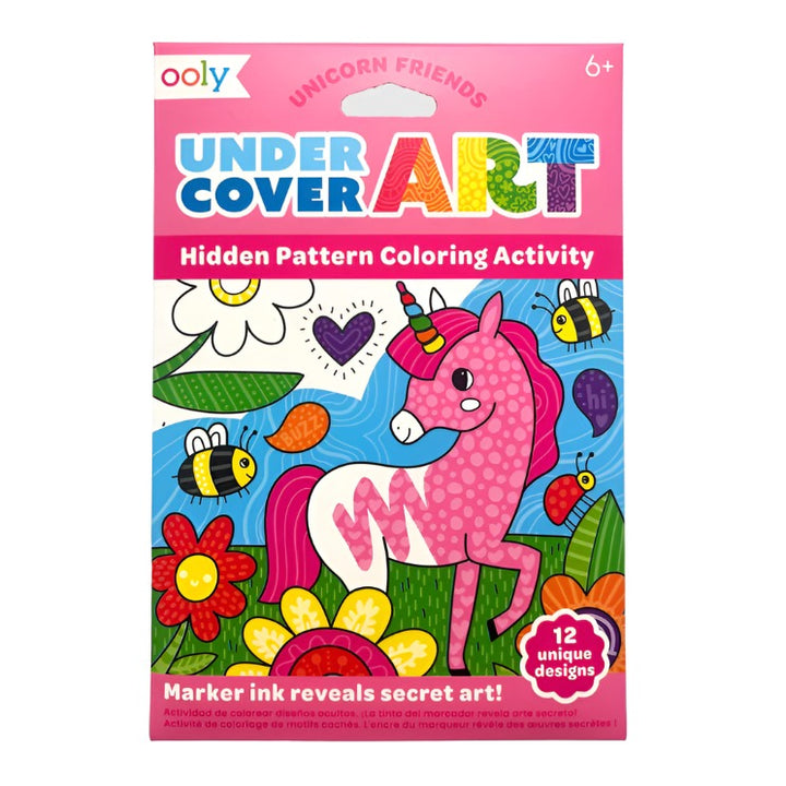 Ooly Undercover Art Hidden Patterns Coloring Activity - Unicorn Friends