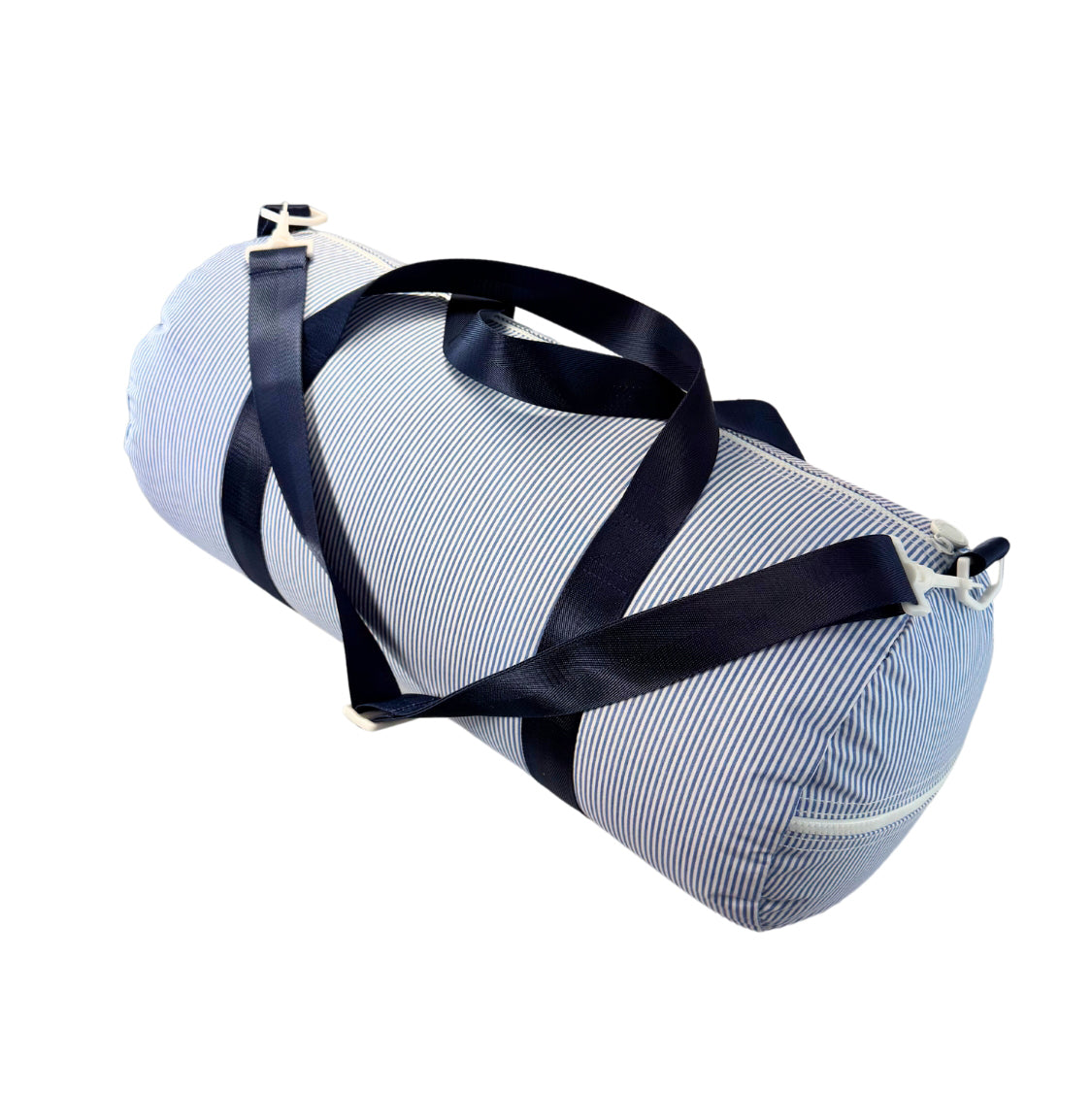 Navy Stripe Glossy Weekend Duffel by Mint Sweet Little Things