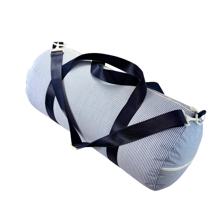 Navy Stripe Glossy Weekend Duffel by Mint Sweet Little Things