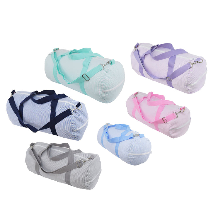 Mint Weekend Seersucker Duffel - 4 Colors