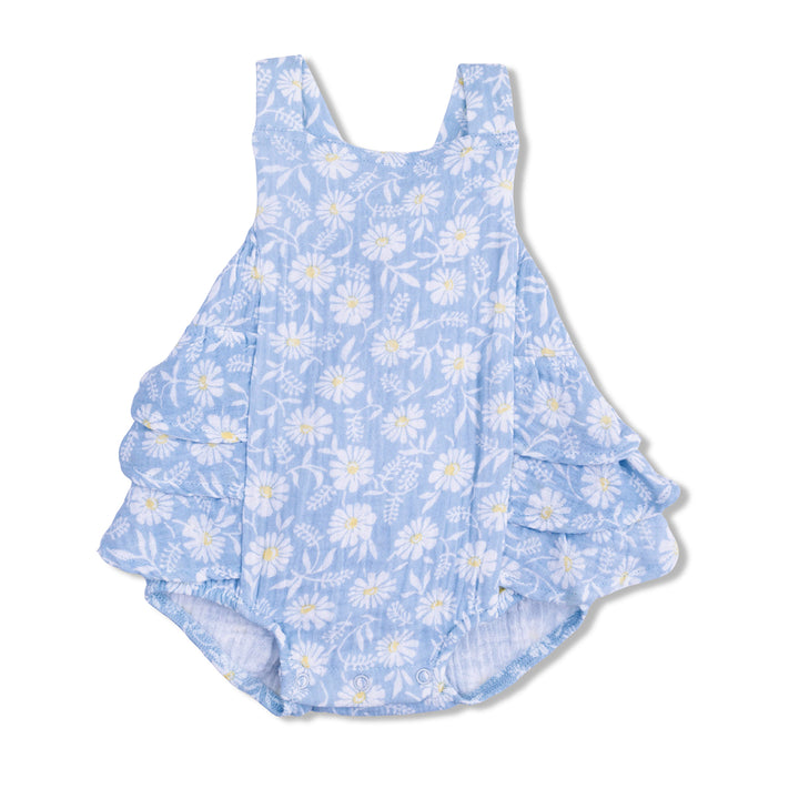 Western Daisies Ruffle Sunsuit by Angel Dear
