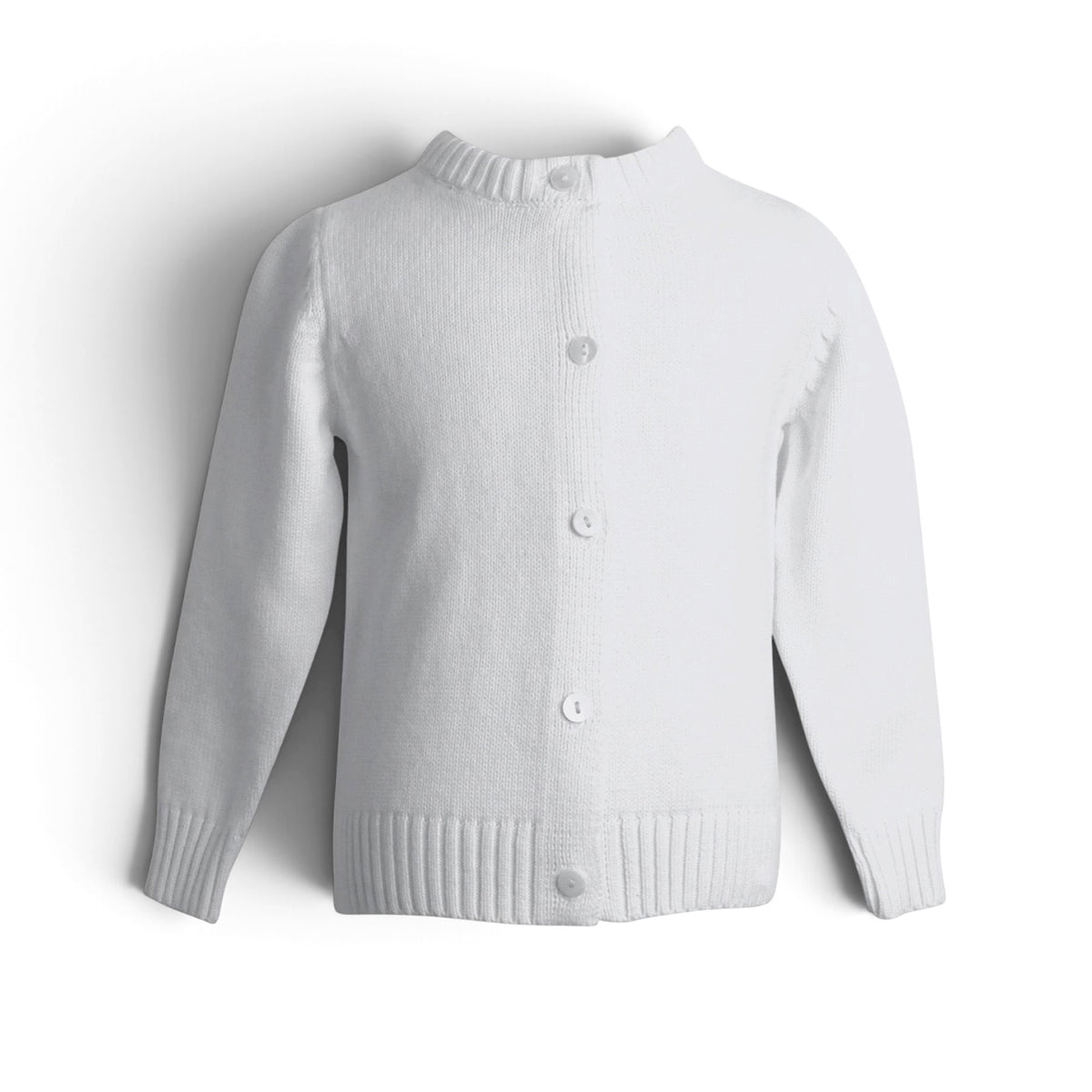 White Carey Cardigan Sweater by The Yellow Lamb