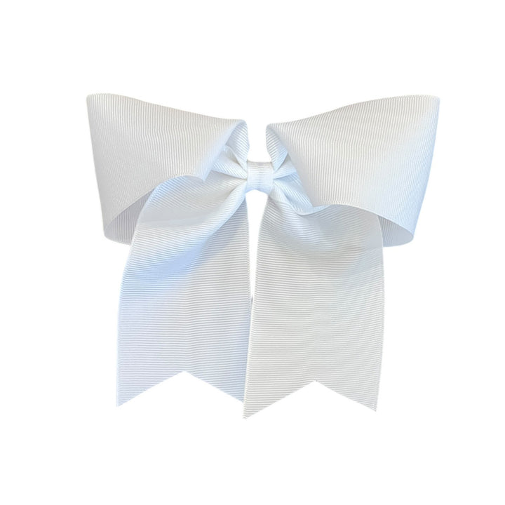 White 2-Tail King Cheer Bow by Wee Ones