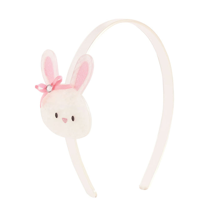 White Easter Bunny Acrylic Headband by Mud Pie