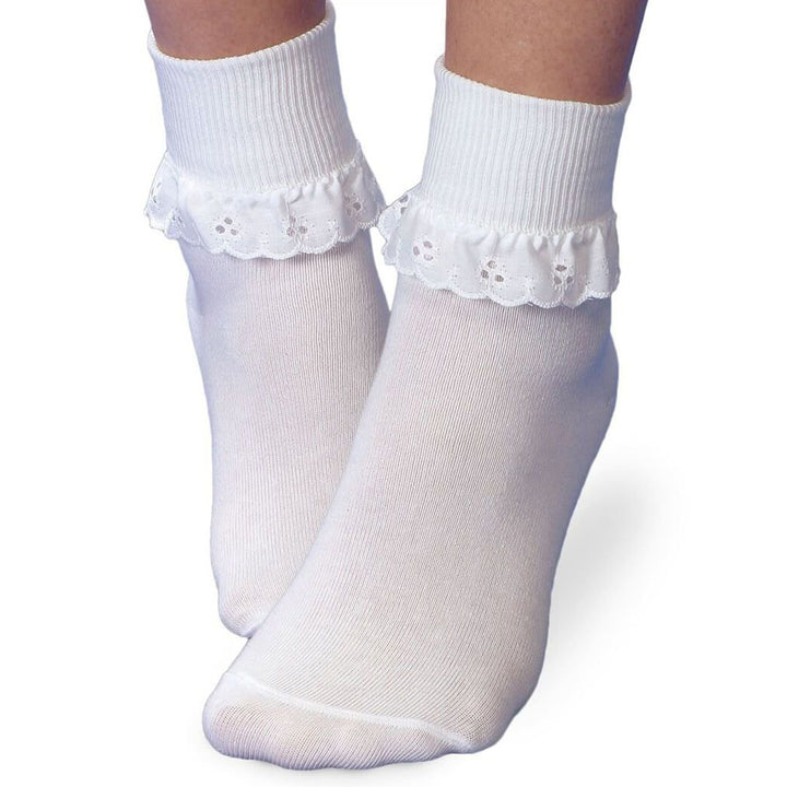 White Eyelet Lace Jefferies Socks