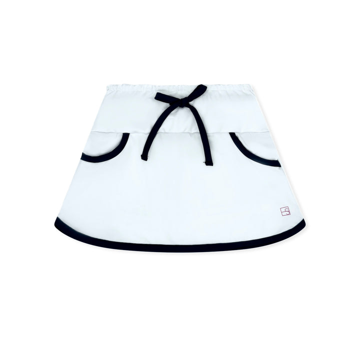 White & Navy Tennis Skort by Set Fashions