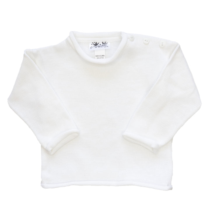 White Roll-Neck Sweater by Fingerprints New York