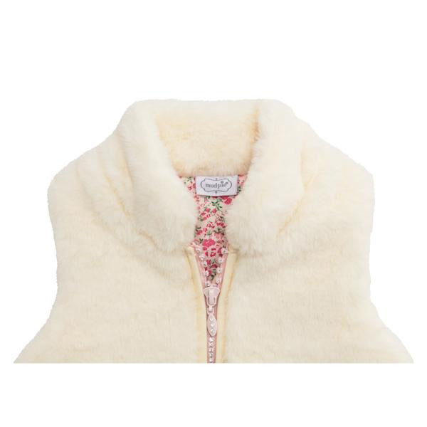 White Fur Vest by Mud Pie - Large (4T / 5)