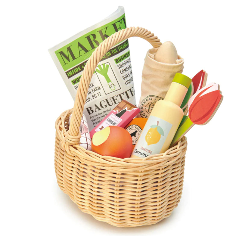 Tender Leaf Toys Wicker Shopping Basket