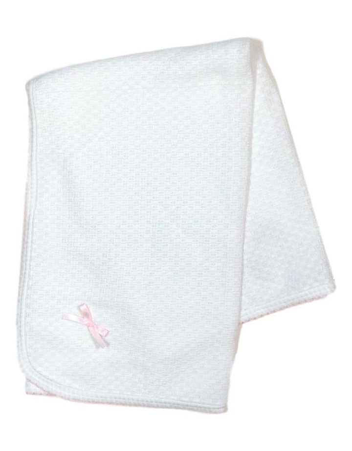 Paty Receiving Blanket w/ Bow (3 Trim Colors)