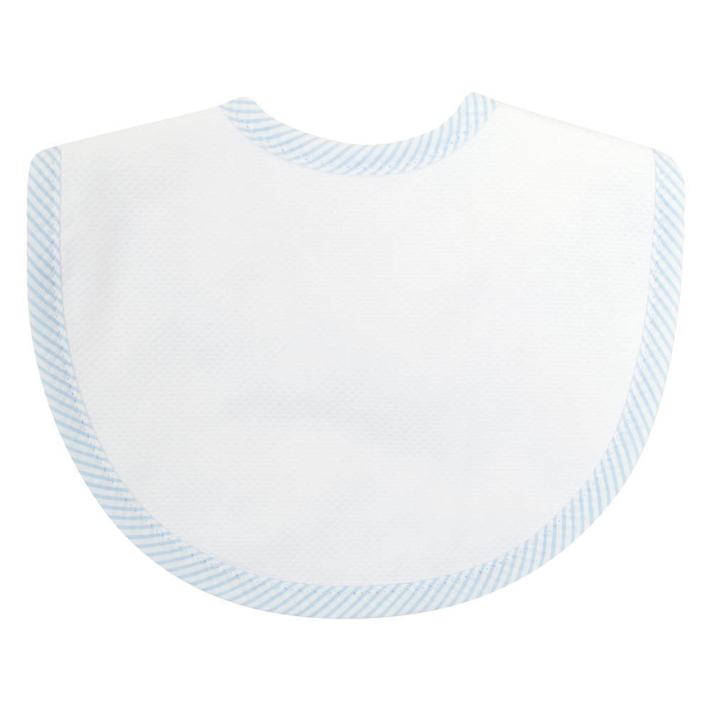 Blue Pique Bib by3 Marthas