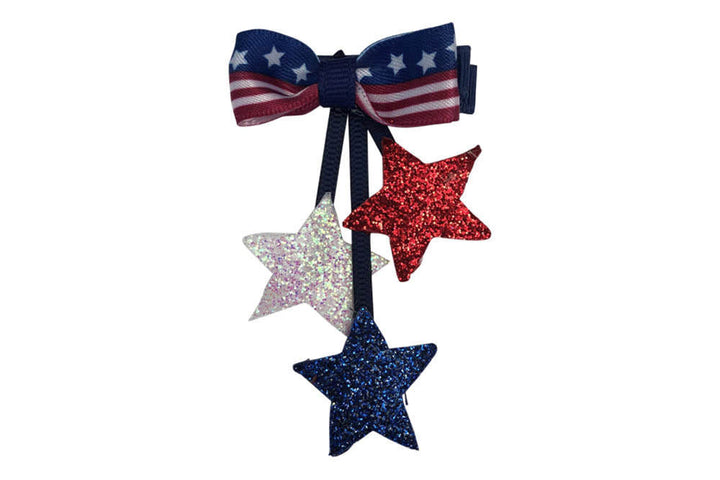 Dangle Stars Patriotic Sculpture Bow