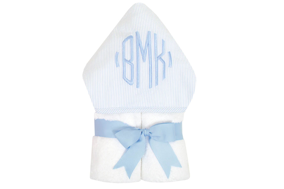 Blue Seersucker Everykid Hooded Towel by 3 Marthas
