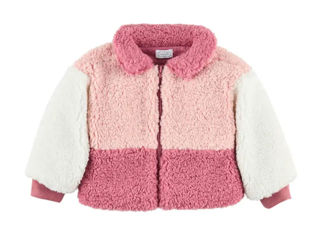 Color block sherpa on sale jacket