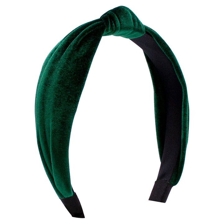 Wee Ones Velvet-Wrapped Headband - Forest Green