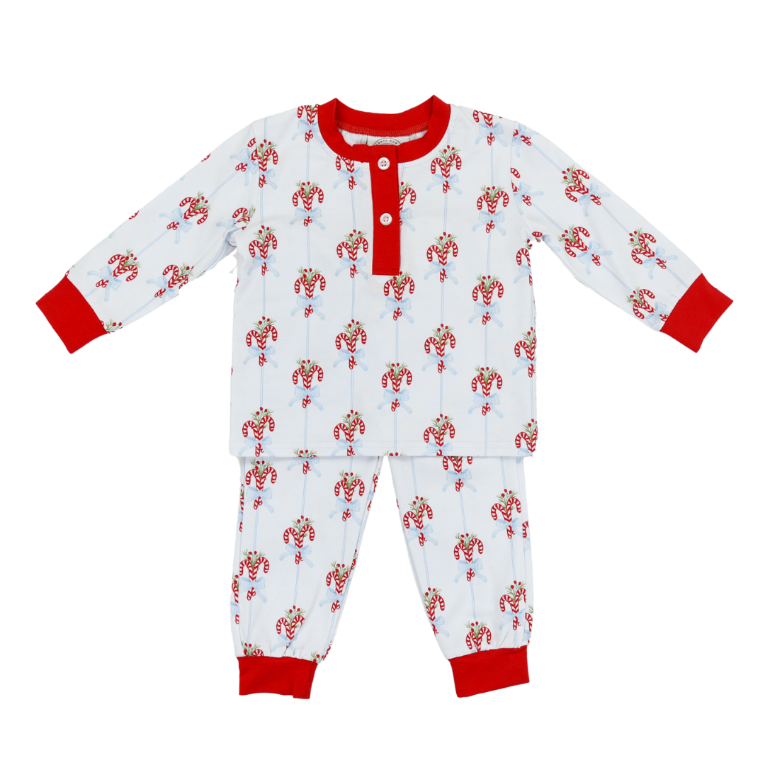 Candy Cane Row Christmas Pajama Set by Cypress Row