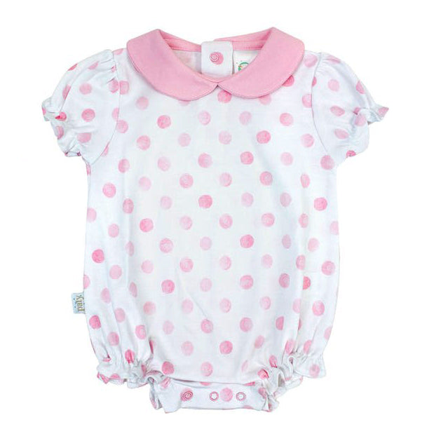 Pima Pink Dots Bubble with Collar by Paty