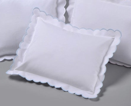 Edward Boutross Pillow - White Double Scallop Baby Sham