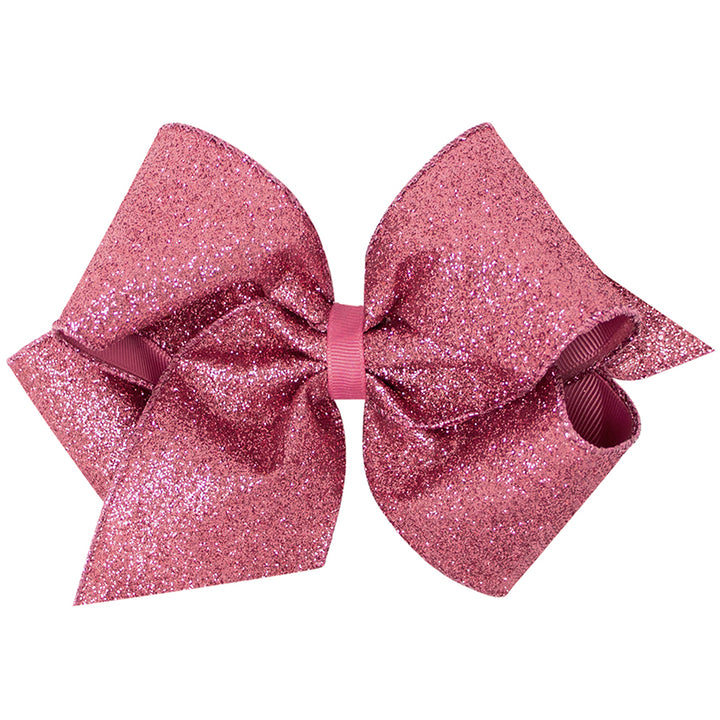 Wee Ones Coral Party Glitter Bow - Two Sizes